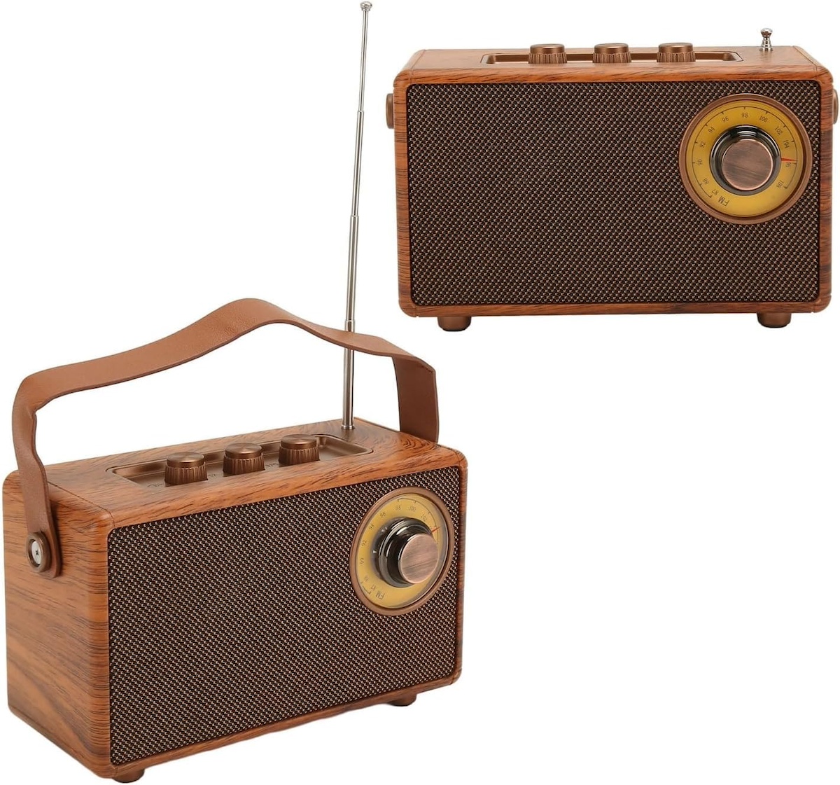 रेडियो मिनी छोटे रेट्रो विंटेज लकड़ी शैली