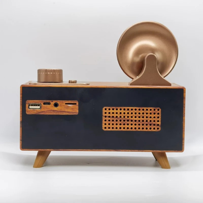 पुराने रेडियो मिनी छोटे लकड़ी रेट्रो विंटेज शैली डिजाइन