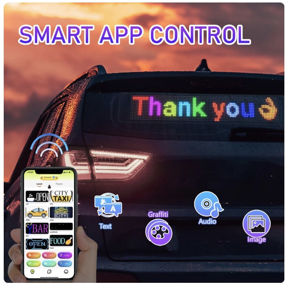 कार एलईडी विज्ञापन स्क्रीन पैनल प्रदर्शन मोबाइल फोन के लिए लचीला